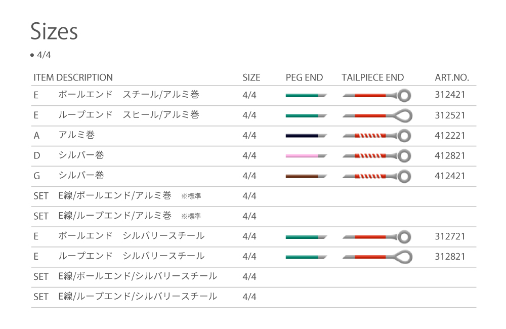 Tonica（E-スチール,A,D-シルバー巻,G線）VN | 【クロサワ楽器店