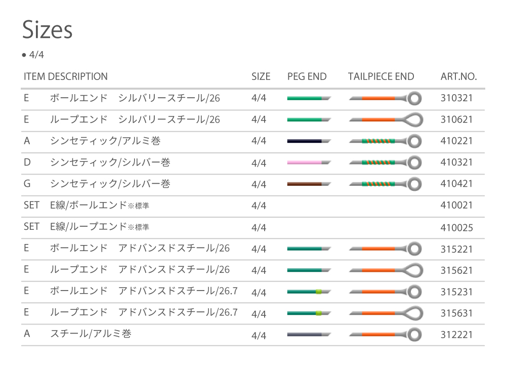 Wondertone Solo（A線/スチール・アルミ巻）VN | 【クロサワ楽器